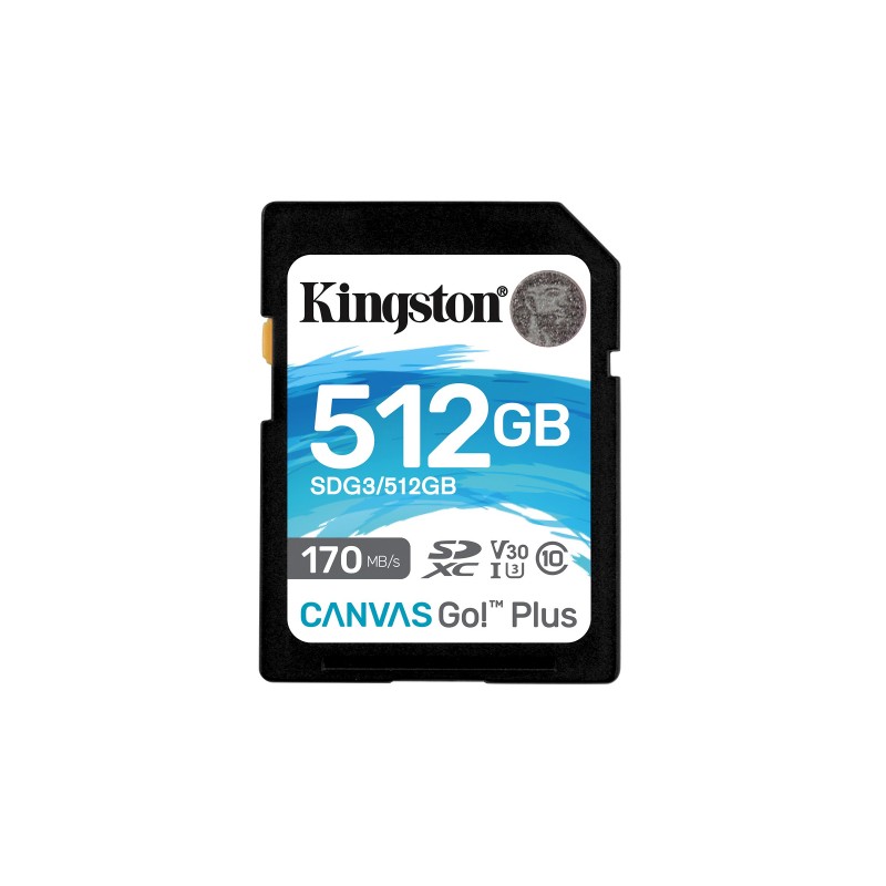 Kingston Technology Canvas Go! Plus memoria flash 512 GB SD Clase 10 UHS-I SDG3 512GB