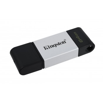 Kingston Technology DataTraveler 80 unidad flash USB 64 GB USB Tipo C 3.2 Gen 1 (3.1 Gen 1) Negro, P DT80 64GB