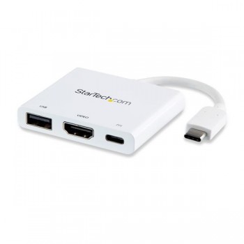 StarTech.com Adaptador Multifunción USB-C a HDMI 4K - Replicador de Puertos con Entrega de Potencia  CDP2HDUACPW