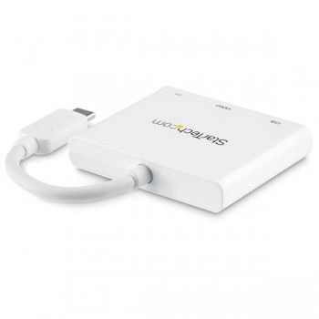 StarTech.com Adaptador Multifunción USB-C a HDMI 4K - Replicador de Puertos con Entrega de Potencia  CDP2HDUACPW
