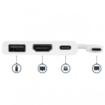 StarTech.com Adaptador Multifunción USB-C a HDMI 4K - Replicador de Puertos con Entrega de Potencia  CDP2HDUACPW