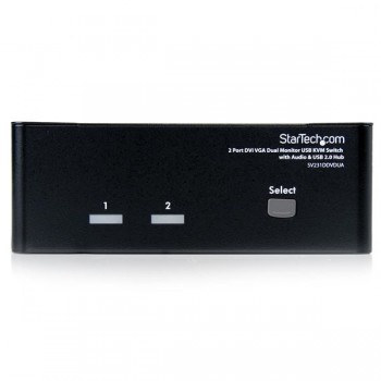 2 PORT DVI VGA DUAL MONITOR KVM SV231DDVDUA