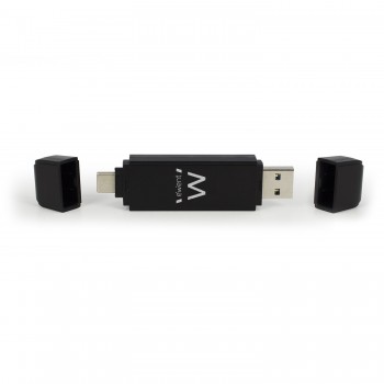 Ewent EW1075, MicroSD (TransFlash),SD,SDHC,SDXC, USB 3.0 (3.1 Gen 1) Type-A Type-C, 5000 Mbit s, Win