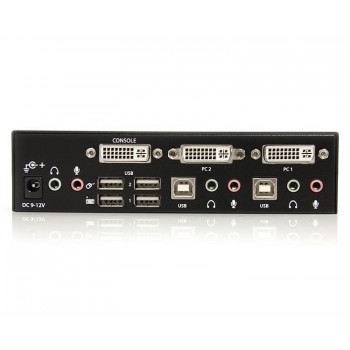 StarTech.com Conmutador Switch KVM - 2 puertos USB 2.0 - Audio Vídeo DVI, USB, USB, DVI-I, 1920 x 12 SV231DVIUA