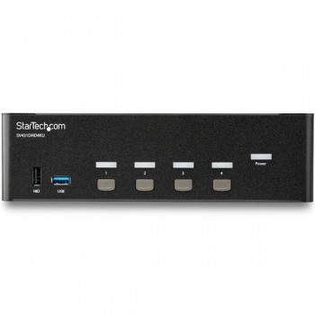 StarTech.com Switch Conmutador KVM de 4 Puertos HDMI - 4K de 30Hz - de Pantalla Doble, 4K Ultra HD,  SV431DHD4KU