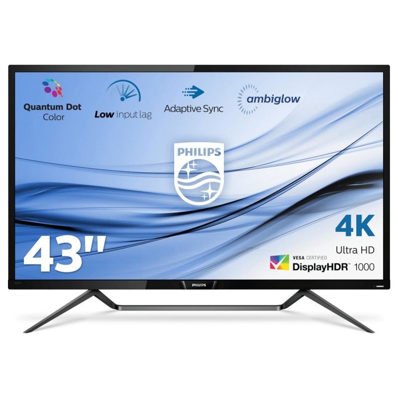Philips - 43 - 4K Ultra HD - LED - 4 ms - Negro - 436M6VBPAB 00