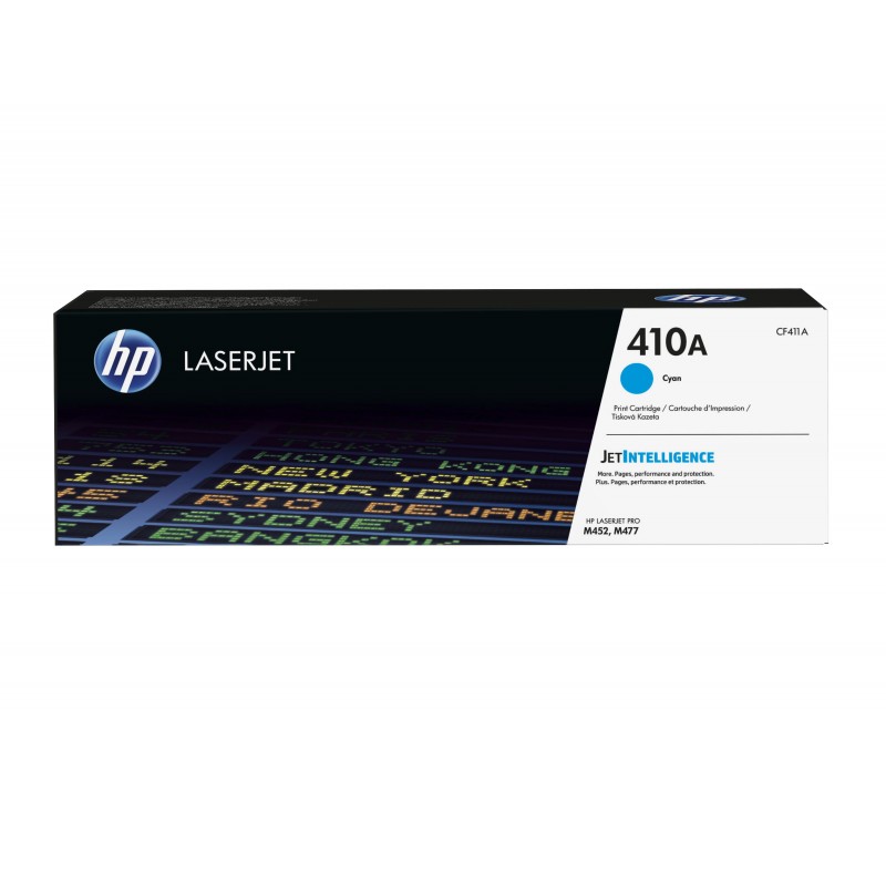 Cartucho de toner original LaserJet HP 410A cian CF411A
