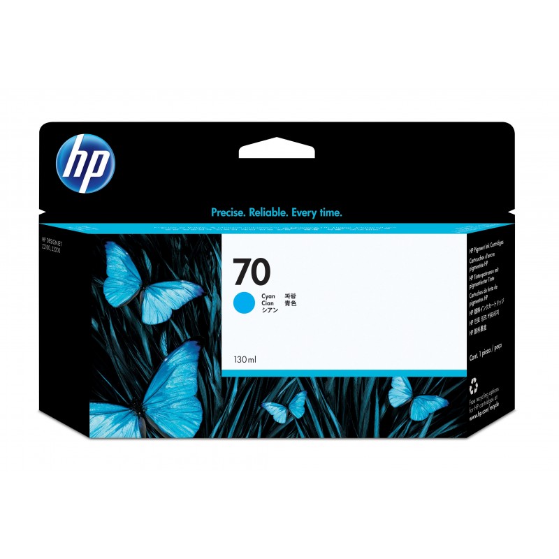 Cartucho de tinta DesignJet 70 cian de 130 ml C9452A