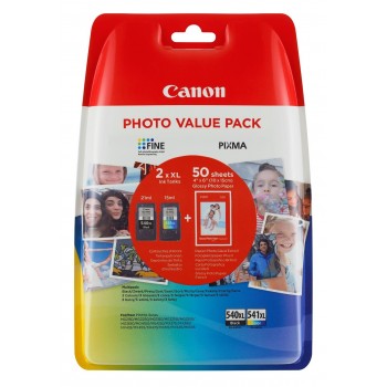 PG-540XL CL-541XL 50x Photo Paper Value Pack 5222B013