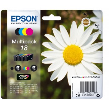 Epson C13T18064012 Negro, Cian, Magenta, Amarillo C13T18064012