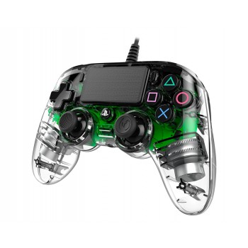 NACON PS4OFCPADCLGREEN, Gamepad, PlayStation 4, Analógico Digital, Share, Verde, Alámbrico