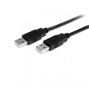 StarTech.com Cable de 1m USB 2.0 Alta Velocidad Macho a Macho USB A - Negro - 1 x Tipo A Macho USB - USB2AA1M