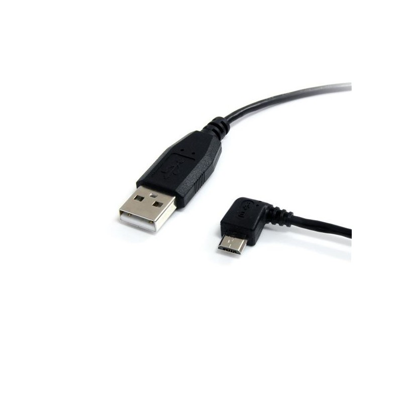 StarTech.com Cable Micro USB de 91cm Acodado - A a Micro B en Ángulo Izquierdo, 0,9 m, USB A, Micro- UUSBHAUB3LA