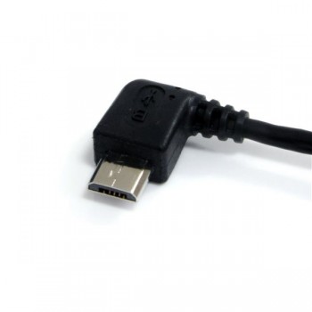 StarTech.com Cable Micro USB de 91cm Acodado - A a Micro B en Ángulo Izquierdo, 0,9 m, USB A, Micro- UUSBHAUB3LA