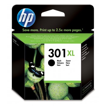 HP Cartucho de tinta original 301XL de alta capacidad negro, HP, 301XL, Negro, HP Deskjet 1000, 1050 CH563EEBA3