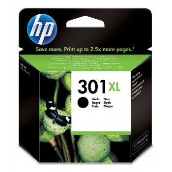 HP Cartucho de tinta original 301XL de alta capacidad negro, HP, 301XL, Negro, HP Deskjet 1000, 1050 CH563EEBA3