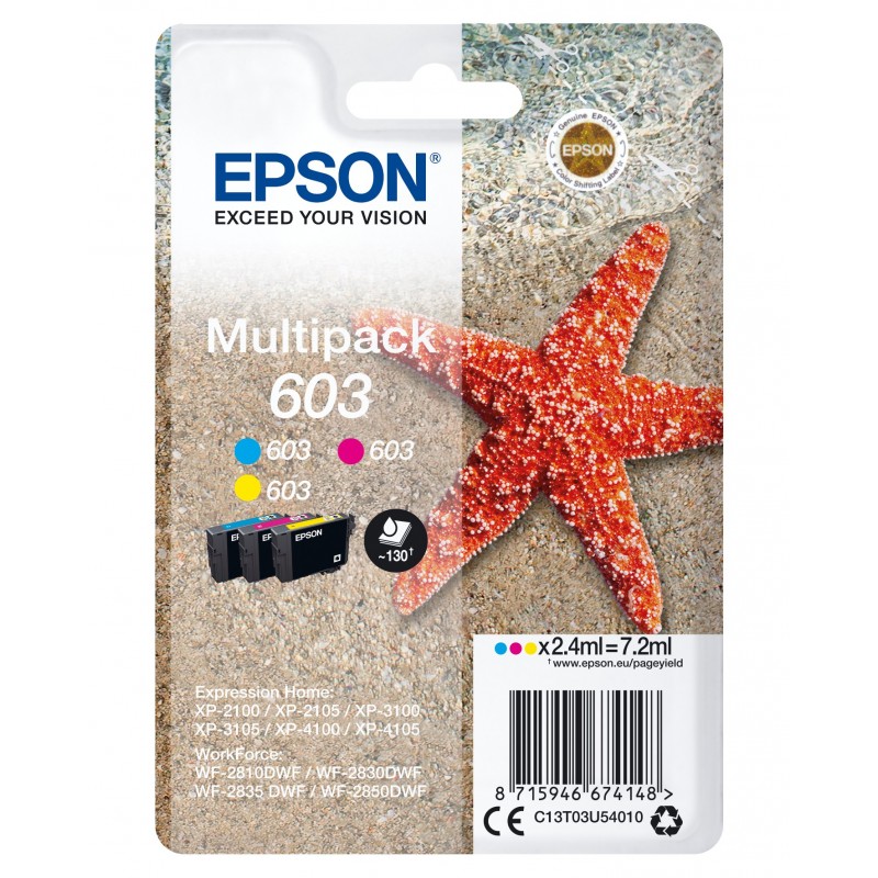 Epson Multipack 3 colores 603 Ink C13T03U54010