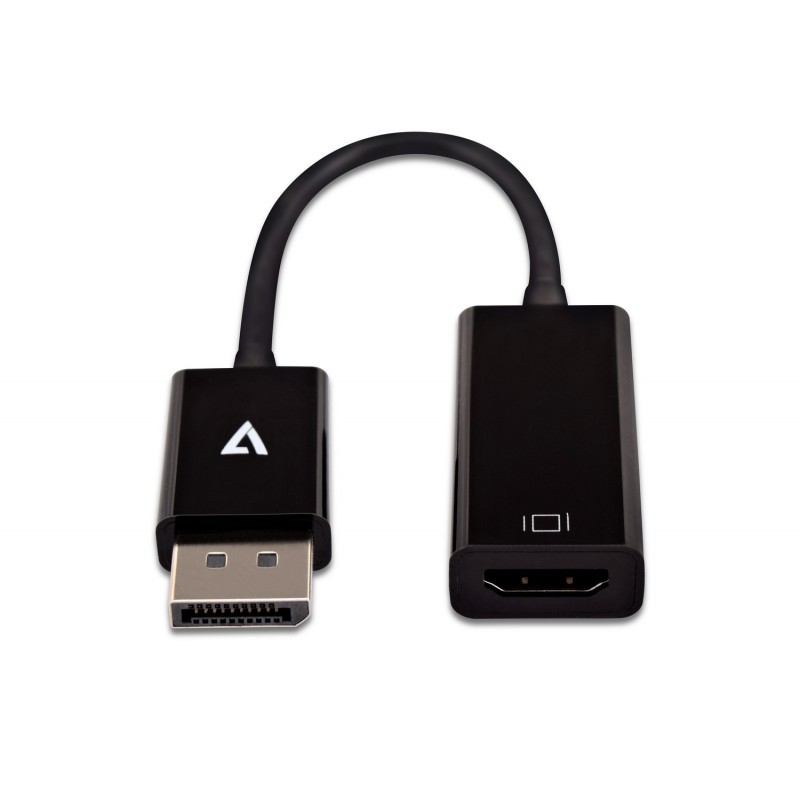 V7 Adaptador DisplayPort a HDMI color negro fino CBLDPHDSL-1E        