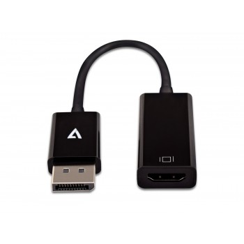 V7 Adaptador DisplayPort a HDMI color negro fino CBLDPHDSL-1E        