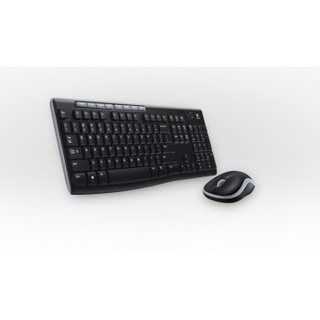 Logitech MK270 teclado RF inalámbrico QWERTY Checa, Polaco, Turco Negro, Plata 920-004508