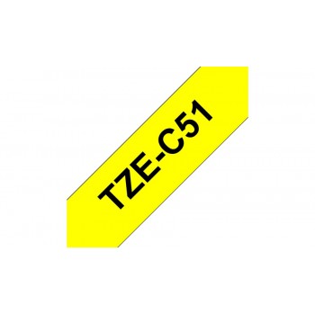 Brother TZe-C51 cinta para impresora de etiquetas Negro sobre amarillo fluorescente TZEC51