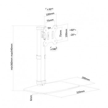 SOPORTE PARED MONITOR-TV FPMA-D890BLACK