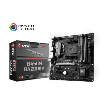 MSI B450M BAZOOKA, DDR4-SDRAM, DIMM, 1866,2133,2400,2667,2800,2933,3000,3066,3200,3466 MHz, Dual, 64 911-7A38-015