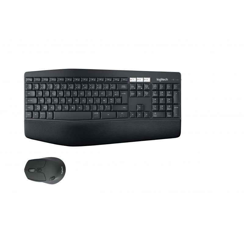 (Reacondicionado) Logitech MK850 Inalámbrico, RF inalámbrico, AZERTY, Negro, Ratón incluido. TECLADO FRANCE 920-008222