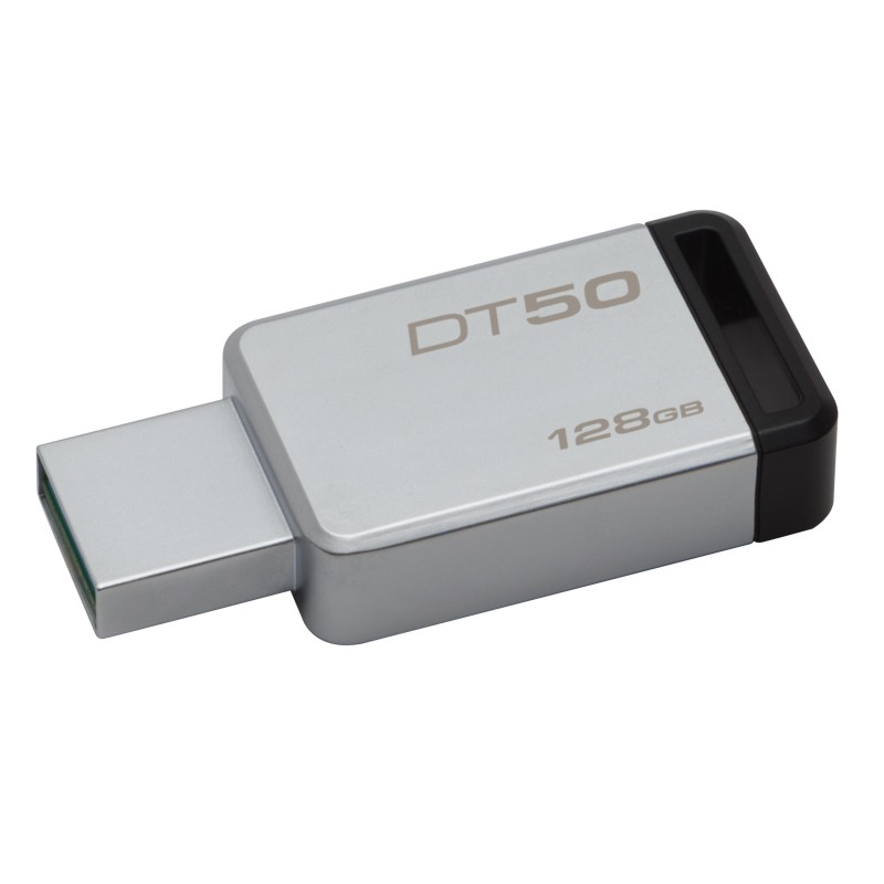 Kingston Technology DataTraveler 128GB USB 3.0 (3.1 Gen 1) Tipo A Negro, Plata DT50 128GB