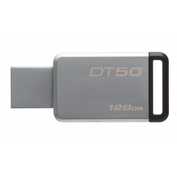 Kingston Technology DataTraveler 128GB USB 3.0 (3.1 Gen 1) Tipo A Negro, Plata DT50 128GB