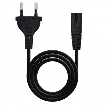 Nanocable 10.22.0402, Macho hembra, CEE7 16, C7 coupler, Derecho, Derecho, Negro