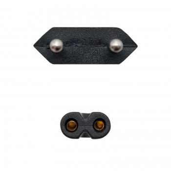 Nanocable 10.22.0402, Macho hembra, CEE7 16, C7 coupler, Derecho, Derecho, Negro