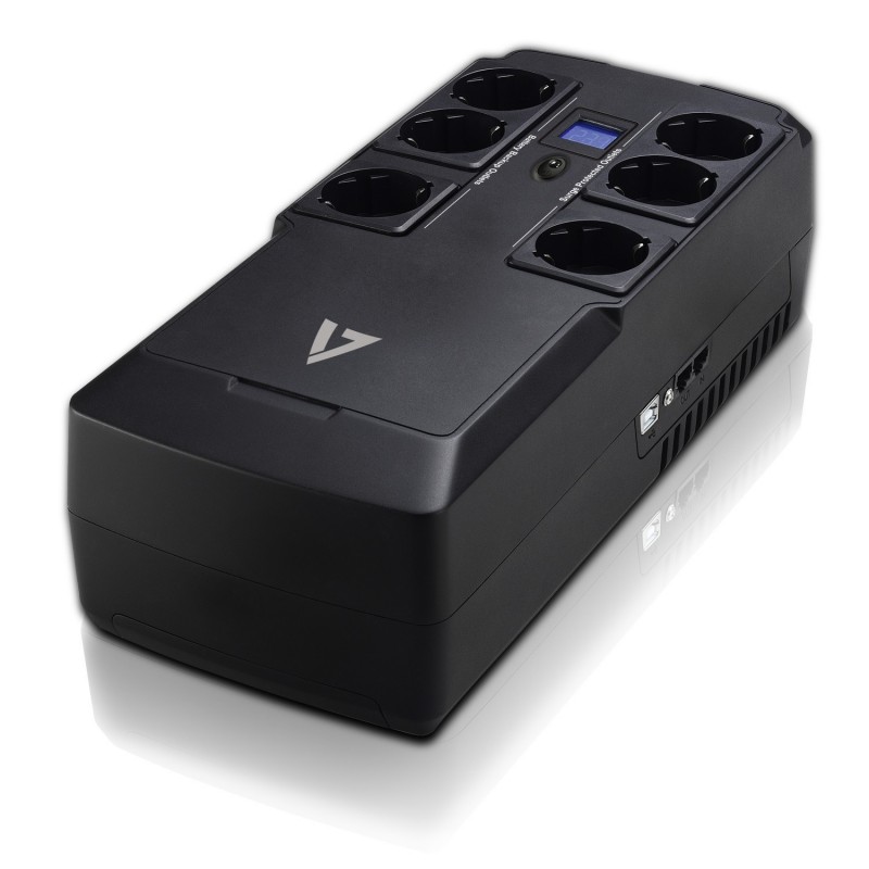 V7 UPS1DT750-1E - 750 VADe Escritorio - 230 V AC - 6 x Schuko