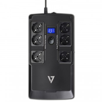V7 UPS1DT750-1E - 750 VADe Escritorio - 230 V AC - 6 x Schuko