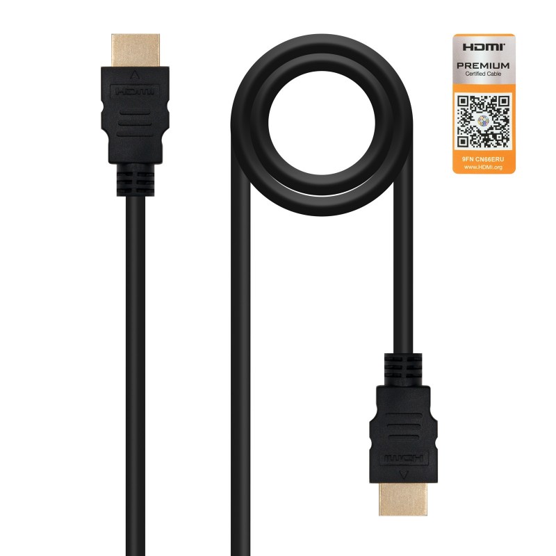 Nanocable HDMI V2.0, 0.5m, 0,5 m, HDMI Type A (Standard), HDMI Type A (Standard), 3840 x 2160 Pixele 10.15.3600