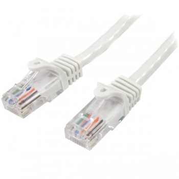 StarTech.com Cable de Red de 10m Blanco Cat5e Ethernet RJ45 sin Enganches, 10 m, Cat5e, U UTP (UTP), 45PAT10MWH