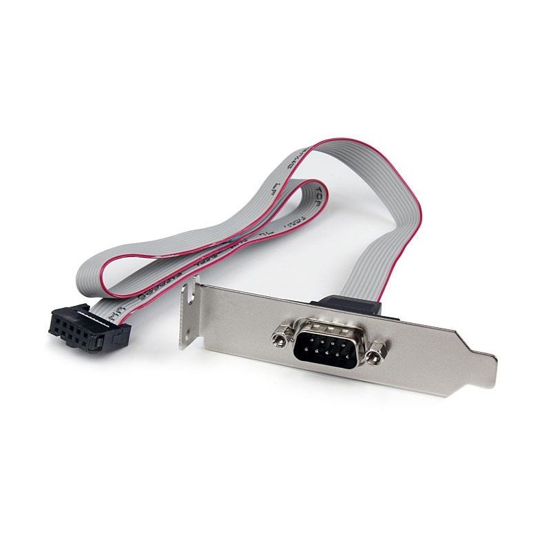 StarTech.com Adaptador de 0.4m Header Cabezal Bracket Serie Serial DB9 RS232 a IDC 10 Pines Placa Ba PLATE9M16LP