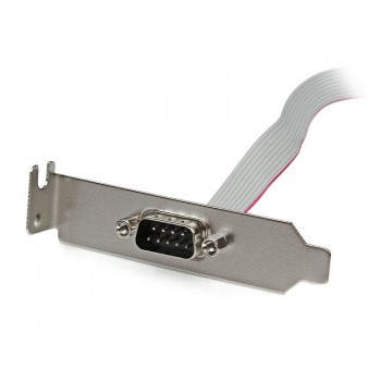 StarTech.com Adaptador de 0.4m Header Cabezal Bracket Serie Serial DB9 RS232 a IDC 10 Pines Placa Ba PLATE9M16LP