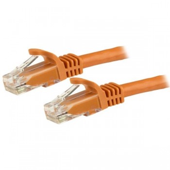 StarTech.com Cable de Red Ethernet Cat6 Sin Enganche de 5m Naranja - Cable Patch Snagless RJ45 UTP,  N6PATC5MOR