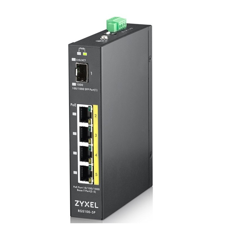 Zyxel RGS100-5P 5 puertos RJ-45 Negro RGS100-5P-ZZ0101F