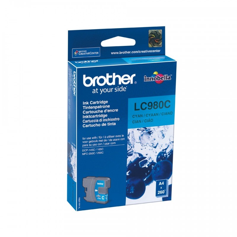 Brother LC980CBP - Cartucho de impresión - 1 x cián - 260 páginas - blíster