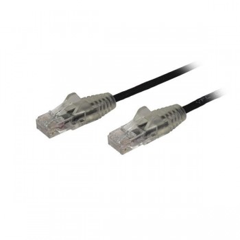 StarTech.com Cable Cat6 de 2m - Delgado - con Conectores RJ45 sin Enganches - Negro N6PAT200CMBKS