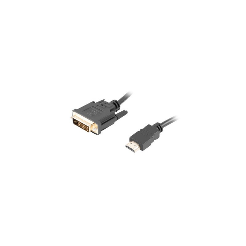 Lanberg CA-HDDV-20CU-0018-BK adaptador de cable de vídeo 1,8 m HDMI tipo A (Estándar) DVI-D Negro