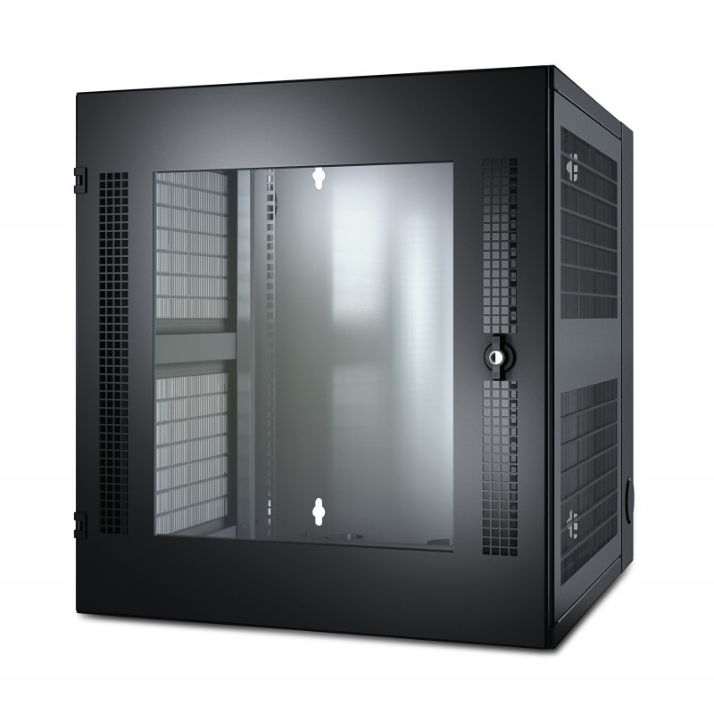 APC NetShelter WX Wall-Mount Enclosure 13U Glass Door Black Rack o bastidor independiente Negro AR100