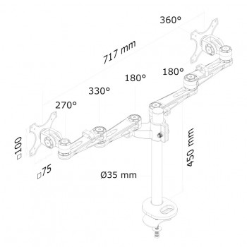 Newstar Soporte de escritorio para monitor FPMA-D935DG