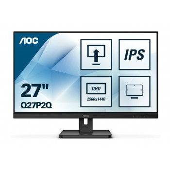 AOC Q27P2Q LED - 27" - 2560x1440 - Quad HD - Negro