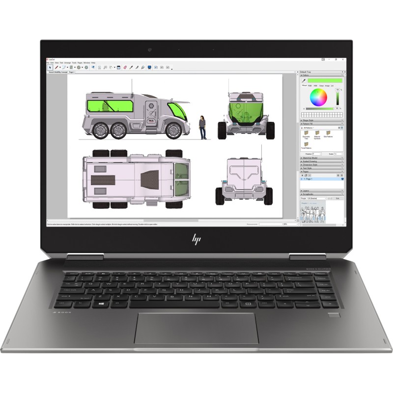 HP ZBook x360 G5 Plata 3840 x 2160 Pixeles Pantalla táctil Intel® Core™ i9 i9-8950HK 5UC05EAABE