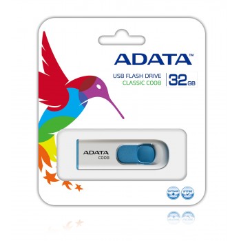 ADATA C008 - 32 GB USB tipo A 2.0 Azul, Blanco AC008-32G-RWE