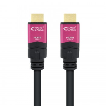 Nanocable 10.15.3730 cable HDMI 30 m HDMI tipo A (Estándar) Negro, Rosa