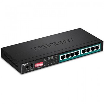 Trendnet TPE-LG80 switch No administrado Gigabit Ethernet (10 100 1000) Negro Energía sobre Ethernet